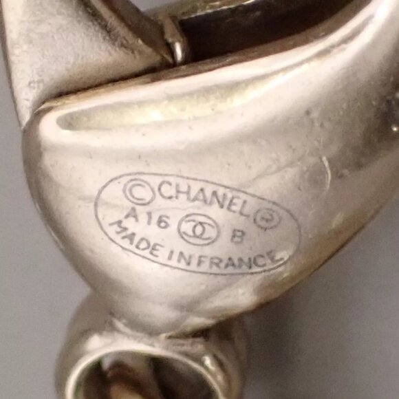 CHANEL CC Chain Pendant Necklace Imitation Pearl Beads A16B BK WE Gold 15RK811 - Picture 3 of 10